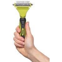Bunty Dog Puppy Pet Dematting Grooming Comb Brush Groom Hair Fur De-Matting Rake Undercoat Tool Reduce Shedding and Knots Suitable for Large and Small Animals