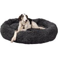 Round Fluffy Pet Dog Puppy Cat Bed Warm Comfy Nest Doughnut Donut Calming Pad