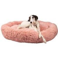 Round Fluffy Pet Dog Puppy Cat Bed Warm Comfy Nest Doughnut Donut Calming Pad