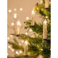 Lights4fun 50 Warm White LED Christmas Candle Indoor Fairy Lights with Tree Clips