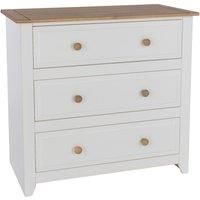 Capri 3 Drawer Chest White and Brown