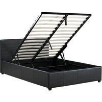 Toronto Black Faux Leather Ottoman Bed Frame Black