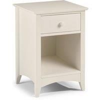 Cameo Stone White Bedside Table White