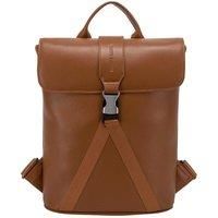 Smooth Leather Buckle Backpack