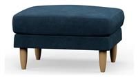 Hutch Fabric Footstool - Ink Blue
