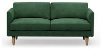 Hutch Velvet Curve Arm 3 Seater Sofa - Sage Green