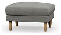 Hutch Fabric Footstool - Dove Grey