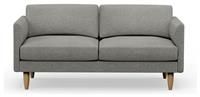 Hutch Fabric Curve Arm 3 Seater Sofa - Dove Grey