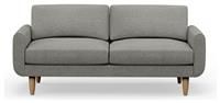 Hutch Fabric Round Arm 3 Seater Sofa - Dove Grey