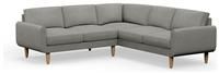Hutch Plus Fabric Round Arm 5 Seater Corner Sofa - Dove Grey