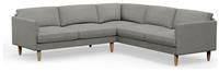 Hutch Fabric Curve Arm 7 Seater Corner Sofa - Dove Grey