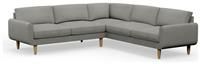 Hutch Fabric Round Arm 7 Seater Corner Sofa - Dove Grey