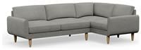 Hutch Slim Reversible Round Arm 5 Seater Sofa - Dove Grey