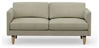 Hutch Fabric Curve Arm 3 Seater Sofa - Oat