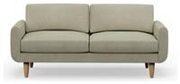 Hutch Fabric Round Arm 3 Seater Sofa - Oat