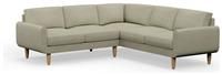 Hutch Plus Fabric Round Arm 5 Seater Corner Sofa - Oat