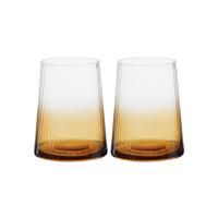 Anton Studios Empire Set of 2 DOF Tumblers Amber
