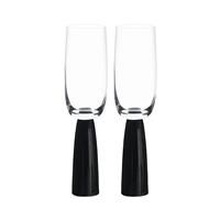 Anton Studio Designs Oslo Handmade Champagne Flutes Perfect Party Tableware for Weddings and Celebrations - 200 ml - Frost - Set of 2 Elegant Champagne Glasses