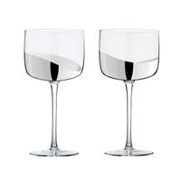 Anton Studios Wave Set of 2 Gin Glasses Silver