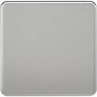 Knightsbridge Screwless Flatplate light switches & sockets BRUSHED CHROME range