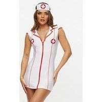 Ann Summers Women Hospital Hottie Nurse Outfit Sexy Dress Role Play Costume White XS