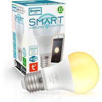 Crompton Lamps LED Smart WiFi GLS 8.5W ES-E27 Dimmable (60W Equivalent) 3000K Warm White Opal 806lm ES Screw E27 Amazon Alexa TUYA Google Home Light Bulb