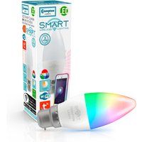 Crompton Candle LED Light Bulb B22 5W Dim Warm White + RGB Opal Smart WiFi Bayonet Coloured TUYA Colour Changing