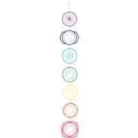 Chakra Dreamcatcher Mobile Spiral Pom Pom Multicolour Wall Hanging DV268