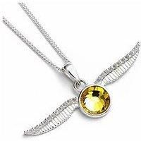 Harry Potter Golden Snitch Necklace Embellished with Crystals Elements by The Carat Shop