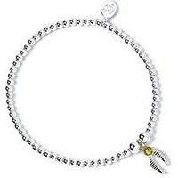 Harry Potter Sterling Silver Ball Bead Bracelet With Snitch Charm