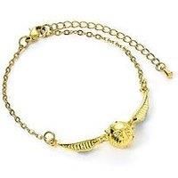 Harry Potter 3D Golden Snitch Gold Tone Bracelet