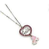 Barbie™£ Crystal Heart and Roller Skate Necklace