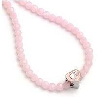 Barbie™£ Pink Beaded Necklace with Heart Shaped Silhouette Charm