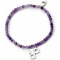 Harry Potter Crystal Bracelet with Sterling Silver Lightning Bolt & Glasses Charm
