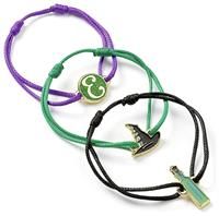 WICKED Elphaba Friendship Bracelet Set of 3 Bracelets - Green, Gold & Purple