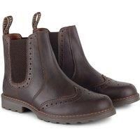 Catesby Bute Leather Mens Boots Brogue Lightweight Durable Dealer Boots For Men, Waxy Brown, UK 10