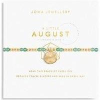 Joma Jewellery A Little Birthstone Gold AUGUST AVENTURINE Bracelet | 17.5cm Stretch Adjustable Wrist Stacking Bracelet