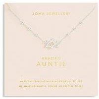 Joma Jewellery Forever Yours Necklace , Amazing Auntie , Silver , Necklace , 46Cm + 5Cm Extender