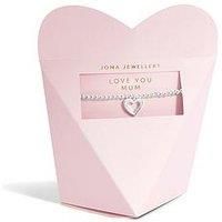 Joma Jewellery Mother'S Day From The Heart Gift Box , Love You Mum , Silver , Bracelet