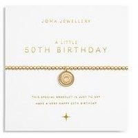 Joma Jewellery A LITTLE MILESTONE BIRTHDAY Gold Plated Bracelet in 17.5 cm stretch (50th)