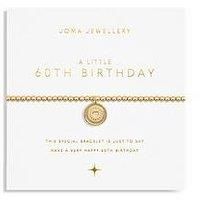 Joma Jewellery A LITTLE MILESTONE BIRTHDAY Gold Plated Bracelet in 17.5 cm stretch (60th)