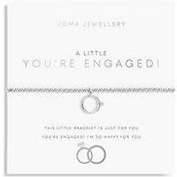 Joma Jewellery A LITTLE YOU/'RE ENGAGED! Silver Plated Bracelet in 17.5 cm stretch