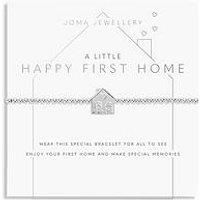 Joma Jewellery A LITTLE HAPPY FIRST HOME Silver Plated Bracelet in 17.5 cm stretch
