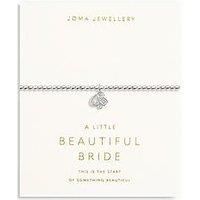 Joma Jewellery BRIDAL A LITTLE BEAUTIFUL BRIDE Silver Plated Bracelet in 17.5 cm stretch