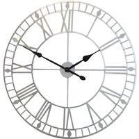 Melody Maison Extra Large Silver Skeleton Wall Clock 80cm x 80cm