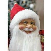 Father Christmas Statue Decorative Standing Santa Figure Luxury Festive Decor