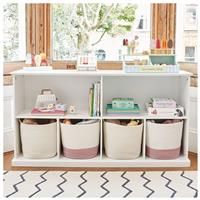 Great Little Trading Co Abbeville Storage - Long Shelf Unit, White