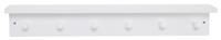 Great Little Trading Company Peg Rail Shelf with Hooks-White