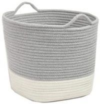 Great Little Trading Company Rope Storage Basket-Ivory/Grey