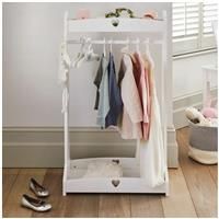 Great Little Trading Co Sweetheart Adjustable Clothes Rail, White